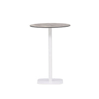 Milano Bar Tisch Metall - Weiß / Rund ø70