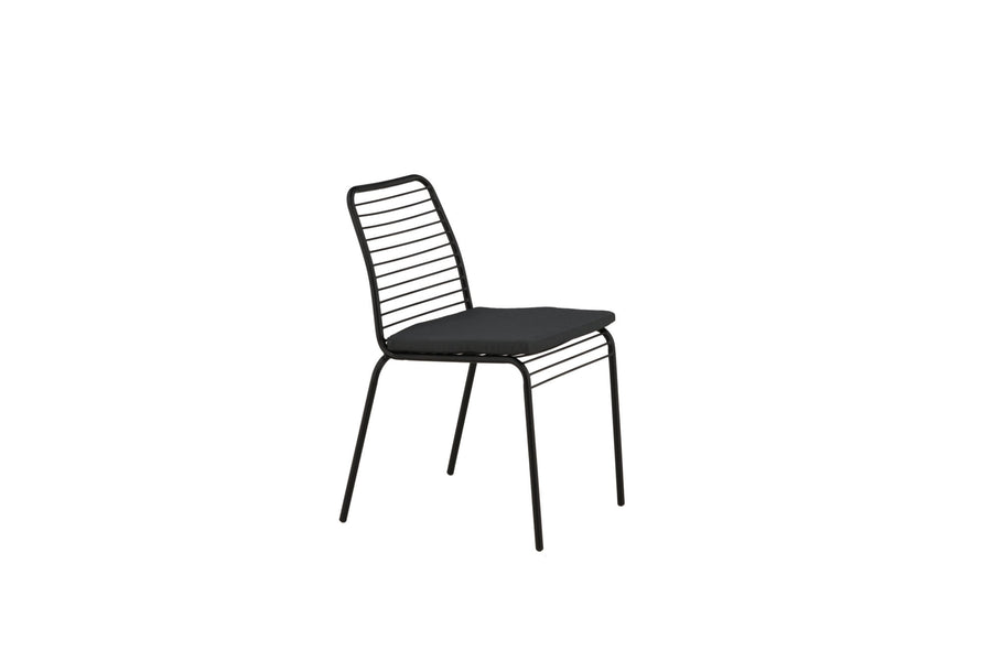 Panjin Essstuhl 2er-Pack - schwarz / alu