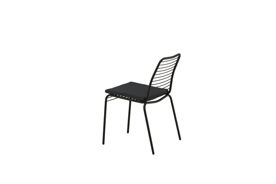 Panjin Essstuhl 2er-Pack - schwarz / alu