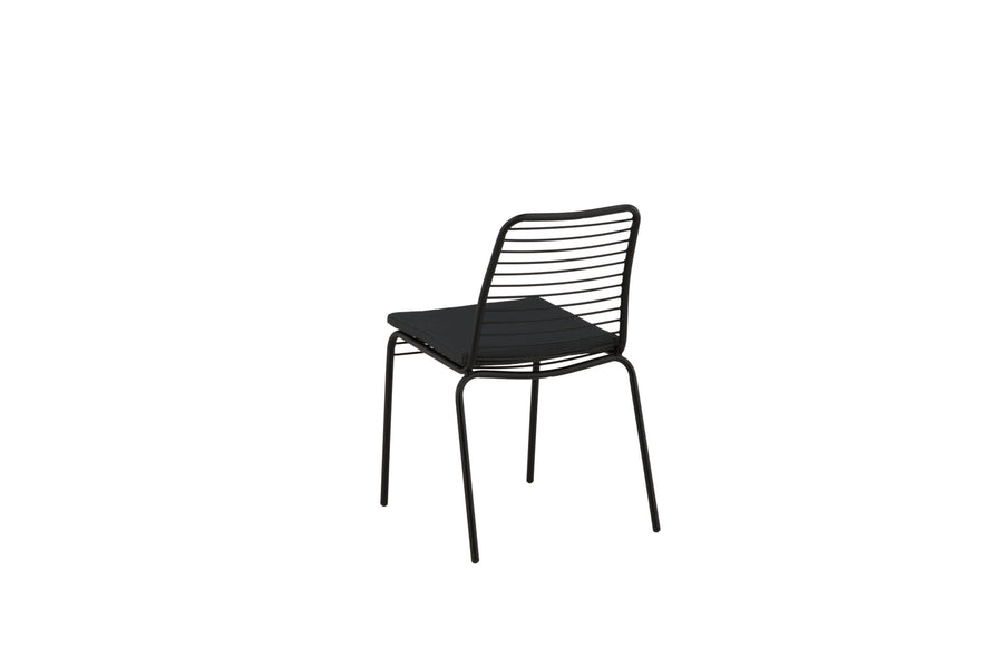 Panjin Essstuhl 2er-Pack - schwarz / alu