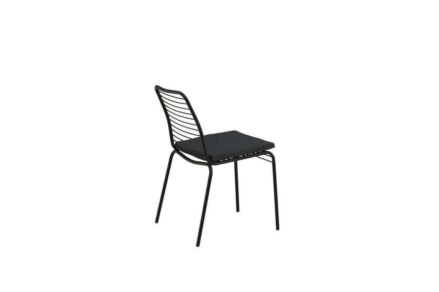 Panjin Essstuhl 2er-Pack - schwarz / alu