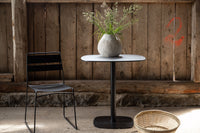 Milano Café-Tisch Metall - schwarz matt / rund ø70