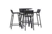 Mexiko Barset - schwarze Metall / schwarzes Akazienholz