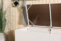 London Dynbox - weiß / weiße Rattan