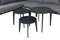 ROXO Eckgruppe mit Couchtisch schwarz/grau