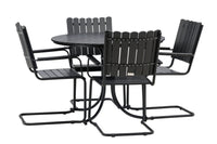 HOLMSUND Esstischgruppe schwarz