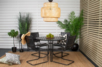 HOLMSUND Esstischgruppe schwarz