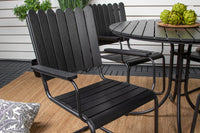 HOLMSUND Esstischgruppe schwarz