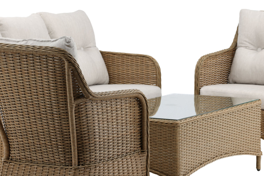 Vikelund Sofagruppe mit Couchtisch - Natur / Beige