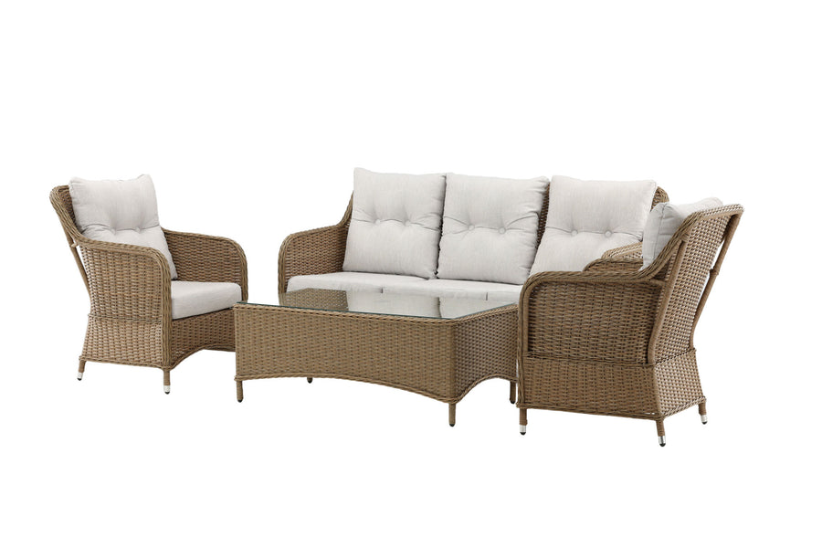 Vikelund Sofagruppe mit Couchtisch - Natur / Beige