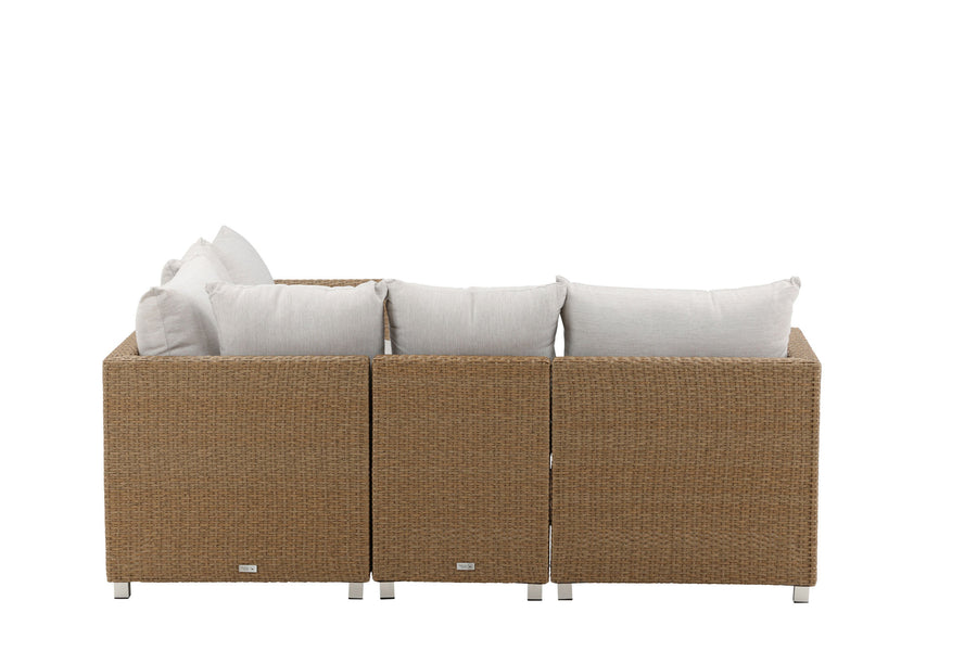 Vamos Ecksofa mit Couchtisch - natur / beige