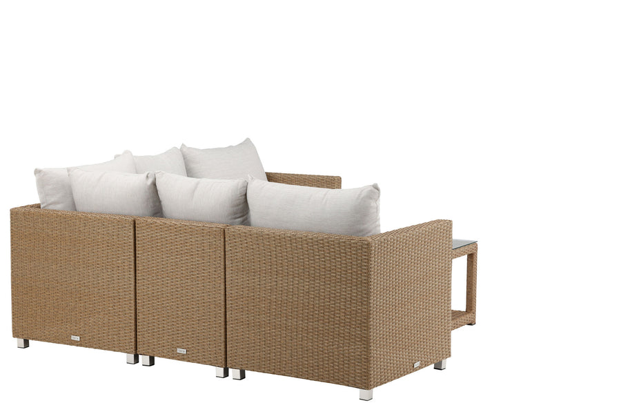 Vamos Ecksofa mit Couchtisch - natur / beige