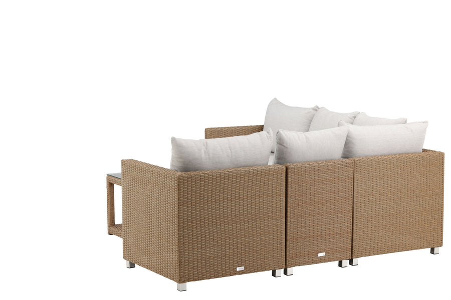 Vamos Ecksofa mit Couchtisch - natur / beige