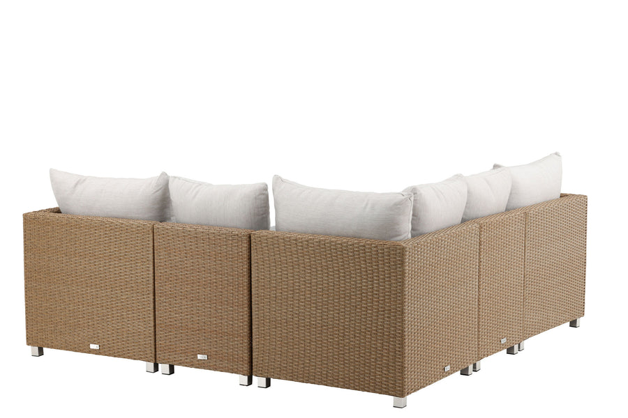 Vamos Ecksofa mit Couchtisch - natur / beige