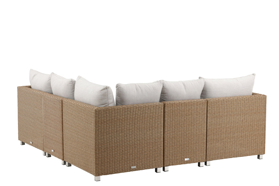 Vamos Ecksofa mit Couchtisch - natur / beige