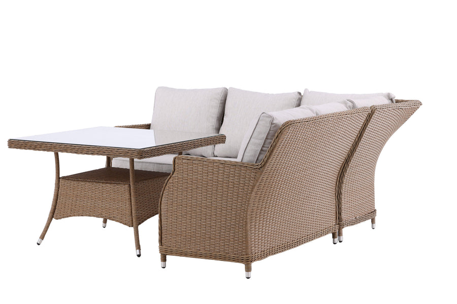 Vikelund Ecksofa mit Couchtisch - Natur / Beige