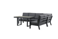 Barcelona Ecksofa mit Couchtisch - schwarz