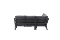 Barcelona Ecksofa mit Couchtisch - schwarz