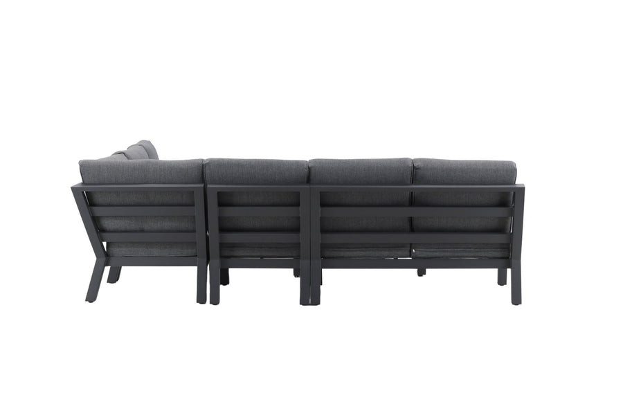 Barcelona Ecksofa mit Couchtisch - schwarz