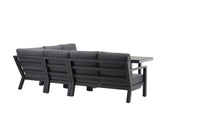 Barcelona Ecksofa mit Couchtisch - schwarz