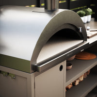 UMAMI Außenküchenpaket, Spülenmodul, Eckmodul, Modul 3, beige / rostfrei