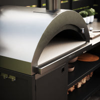 UMAMI Außenküchenpaket, Spülenmodul, Eckmodul, Modul 3, schwarz / rostfrei