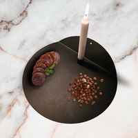 Käse-/Wurstplatte mit Kerzenhalter