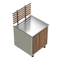 Gastro-Außenküchenmodul mit Rippensitz