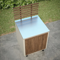 Gastro-Außenküchenmodul mit Rippensitz