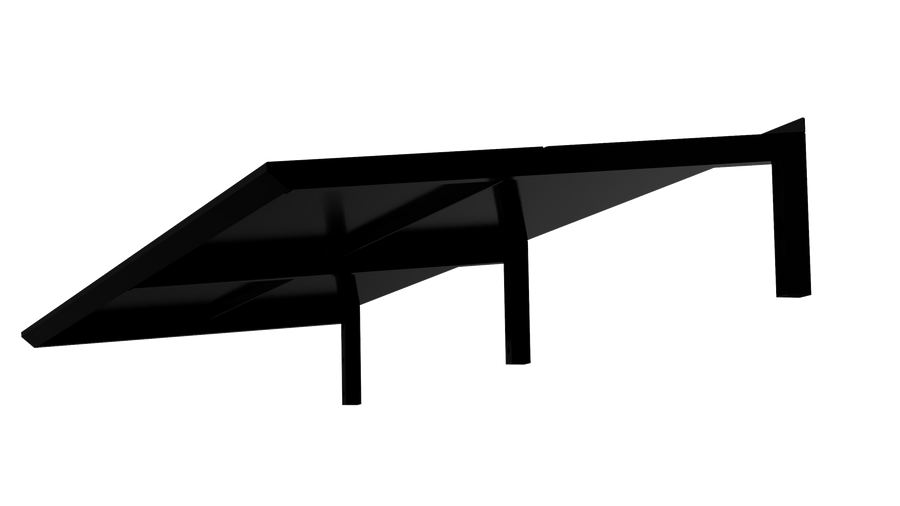 MODERN Eingangsüberdachung, L260 x B85 x H27,5 cm, schwarz