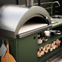 UMAMI Uteküchenpaket, Spülmodul sowie Modul 3, grün