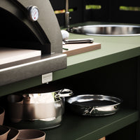 UMAMI Uteküchenpaket, Spülmodul sowie Modul 3, grün