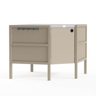 UMAMI Outdoorküchenset, Spülenmodul, Eckmodul, Modul 3, Beige / Edelstahl