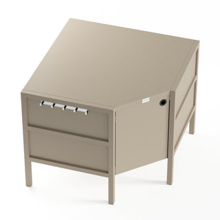 UMAMI Außenküchenpaket, Spülenmodul, Eckmodul, Modul 3, beige