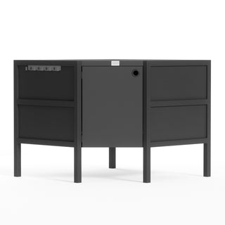 UMAMI Außenküchenpaket, Spülenmodul, Eckmodul, Modul 3, schwarz