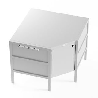 UMAMI Außenküchenpaket, Spülenmodul, Eckmodul, Modul 3, weiß