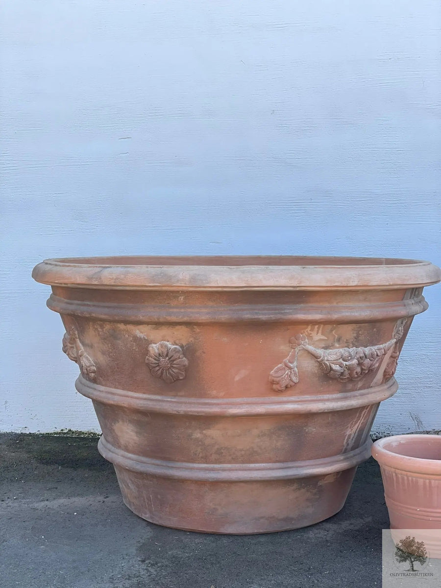 Blumentopf Terrakotta Antik - Impruneta Garland - 140 cm Durchmesser - 83 cm Höhe 