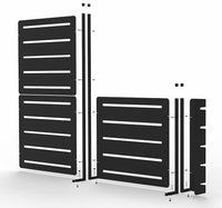 RAMA Sichtschutz 1 Sektion niedrig, schwarz, L80 x D30 x H80 cm