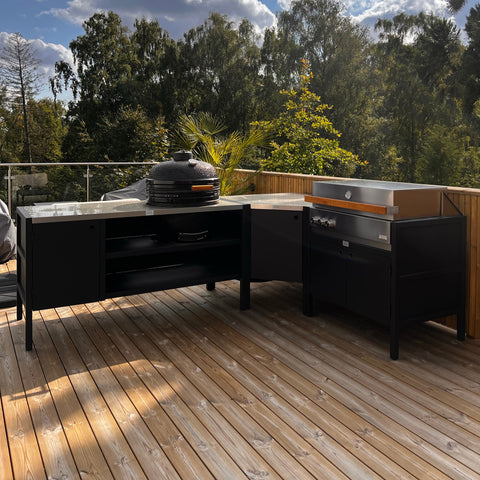 Kombinieren Sie aus mehreren verschiedenen Outdoorküchenmodulen