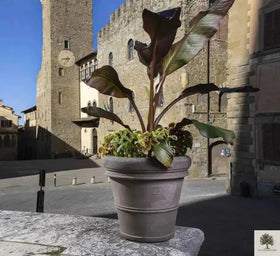 Terrakottatopf Grau - Toscana - 60 cm Durchmesser - 50 cm Höhe 