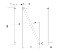 MODERN Konsolstange für Vordächer