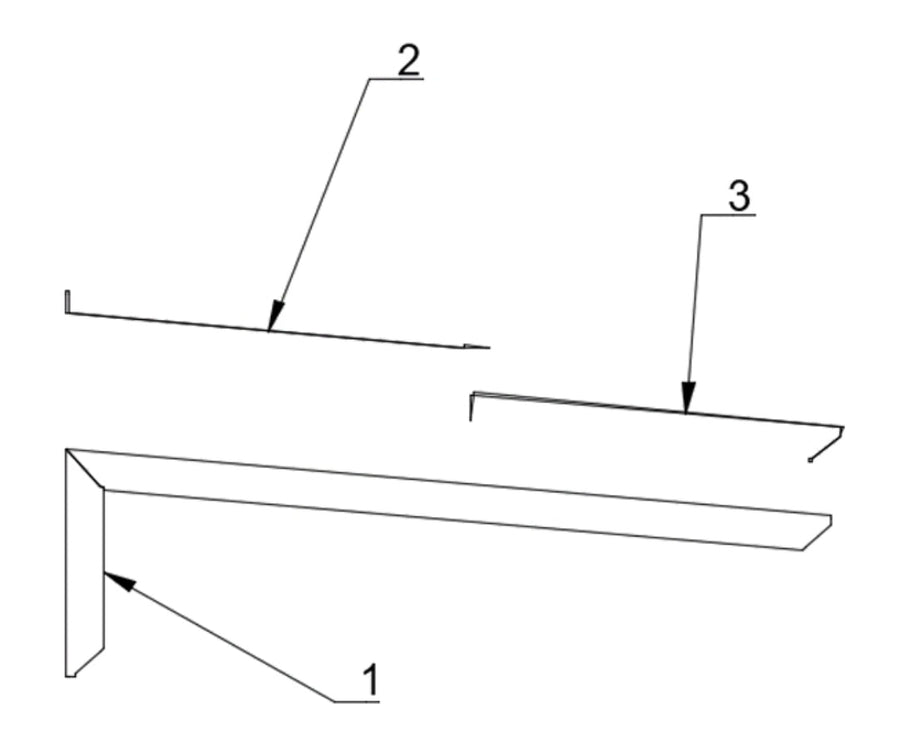 MODERN Eingangsdach, 300 cm, grau