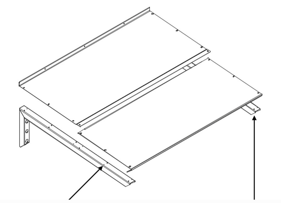 MODERN Eingangsüberdach, L390 x B85 x H27,5 cm, grau