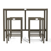 UMAMI Bartisch 123 cm mit 4 Barhockern, beige