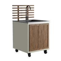 Gastro Außenküche Waschmodul mit Ripp-Rücken