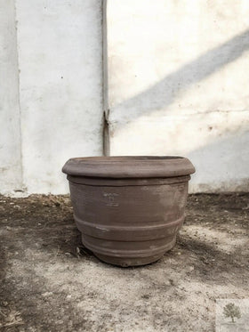 Terrakotta-Blumentopf Grau - 41 cm Durchmesser - 30 cm Höhe 