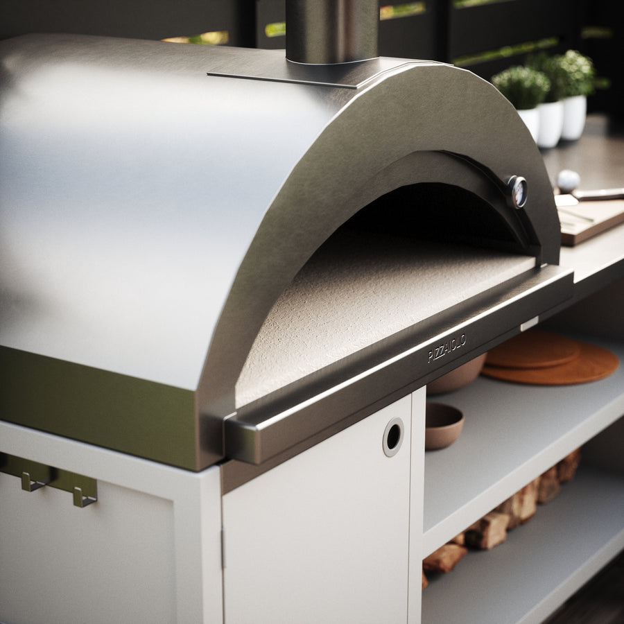UMAMI Außenküchenpaket, Spülenmodul, Eckmodul, Modul 3, weiß / rostfrei
