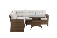 Watford Ecksofa mit Couchtisch - Natur / Beige