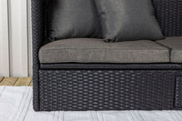 Nopy Sonnenliege mit Dach - schwarz / grau