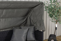 Nopy Sonnenliege mit Dach - schwarz / grau